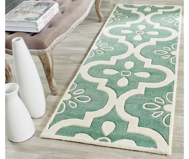 Preproga Jessie Teal Ivory 90x150 cm