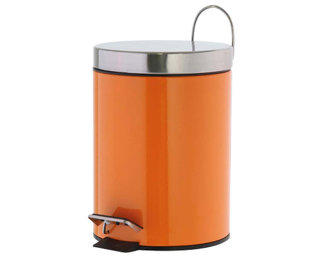RESIGILAT Cos de gunoi cu capac si pedala Verona Orange 3 L