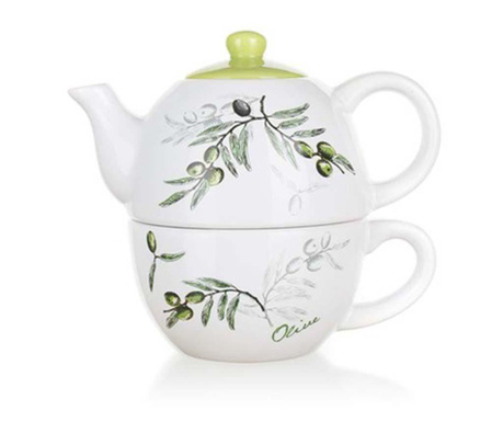 Set - čajnik s skodelico Olives
