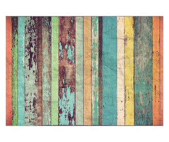 Colored Wooden Tapéta 254x366 cm