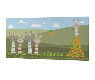Little Rabbits Carrots Kép 27x54 cm