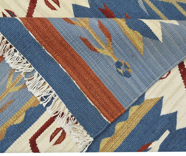 Tepih Kilim Blue and Red 75x125 cm