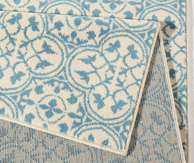 Tepih Pattern Blue and Cream 120x170 cm