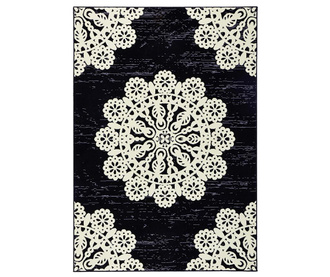 Tepih Lace Black and Cream 80x150 cm