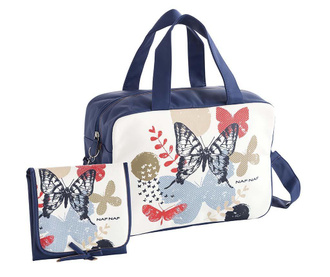 Set torba i sklopiva podloga za mijenjanje pelena Butterfly Blue