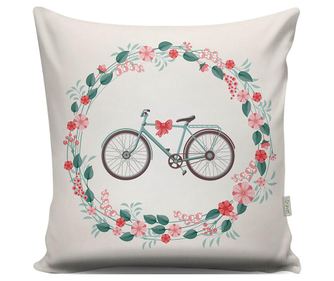 Okrasna blazina Bike and Flowers 43x43 cm