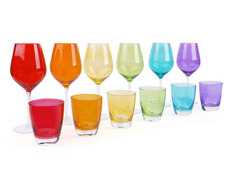 Set 12 čaša Combi Multicolor