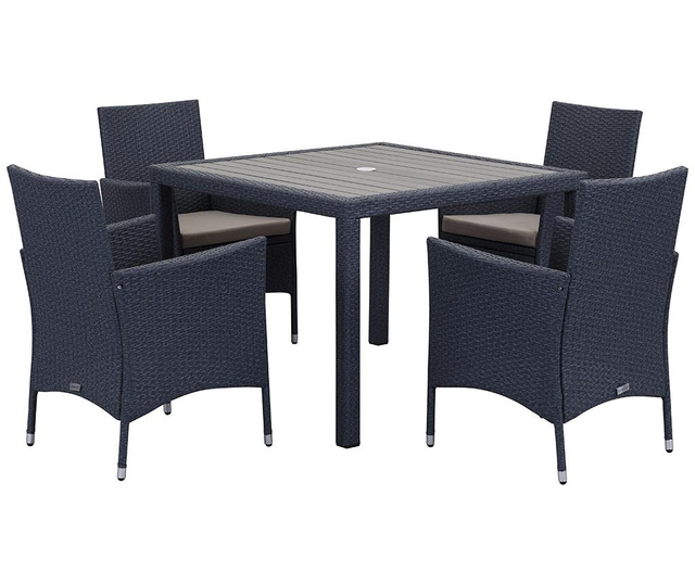 Set stol i 4  stolice za vanjski prostor Amalfi Grey