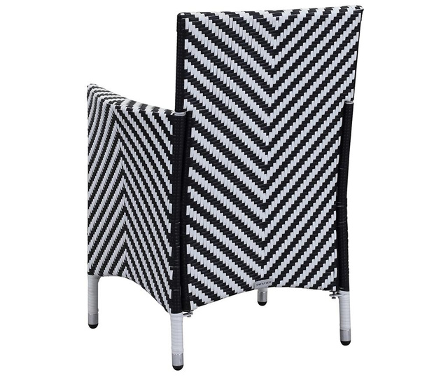 Комплект мебели за екстериор 4 части Venice Stripes Black White