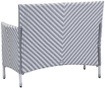Set mobilier pentru exterior 4 piese Venice Stripes Grey White