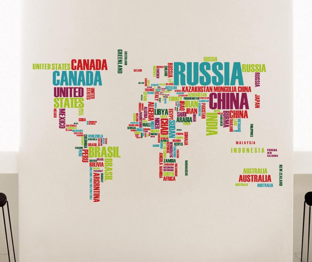 Sticker World Map - Vivre