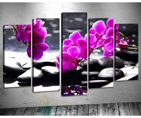 Set 5 tablouri Flower Stones