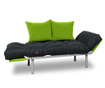 Sofa extensibila Sera Tekstil, Relax Smoked Green, gri fumuriu/verde