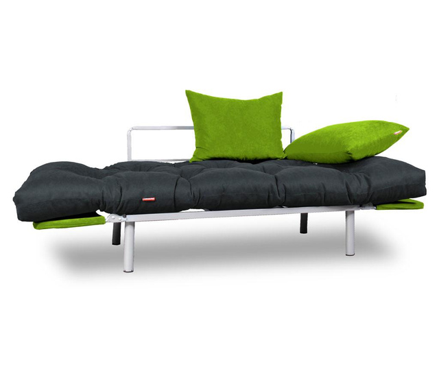 Sofa extensibila Sera Tekstil, Relax Smoked Green, gri fumuriu/verde