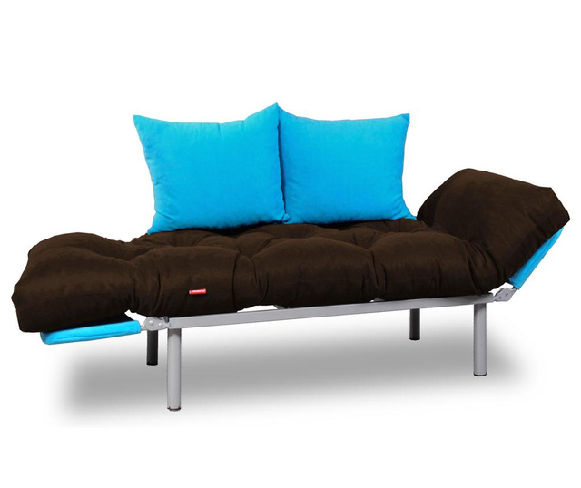 Sofa extensibila Minderim, Relax Brown Turquoise, maro/turcoaz