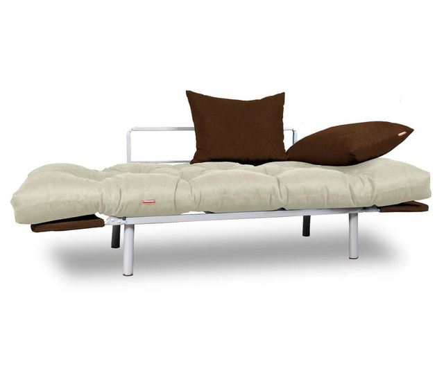 Sofa extensibila Minderim, Relax Cream Brown, crem/maro