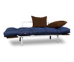 Sofa extensibila Sera Tekstil, Relax Navy Brown, bleumarin/maro