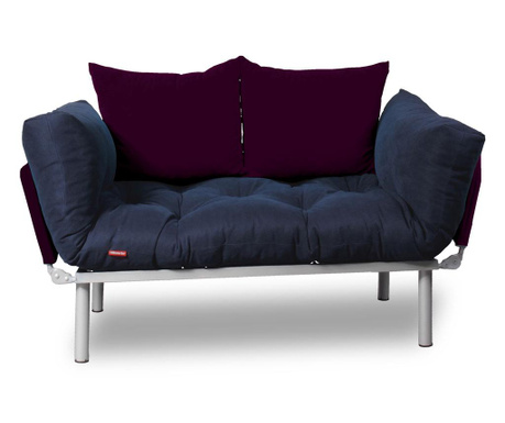 Sofa extensibila Sera Tekstil, Relax Navy Plum, albastru navy/mov
