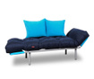 Sofa extensibila Minderim, Relax Navy Turquoise, albastru navy/turcoaz