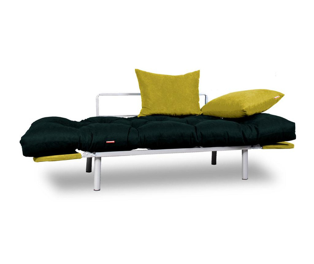 Kauč na razvlačenje Relax Black Yellow