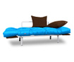 Sofa extensibila Minder, Relax Turquoise Brown, turcoaz/maro