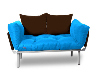 Sofa extensibila Minder, Relax Turquoise Brown, turcoaz/maro
