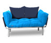 Sofa extensibila Minder, Relax Turquoise Navy, turcoaz/albastru navy