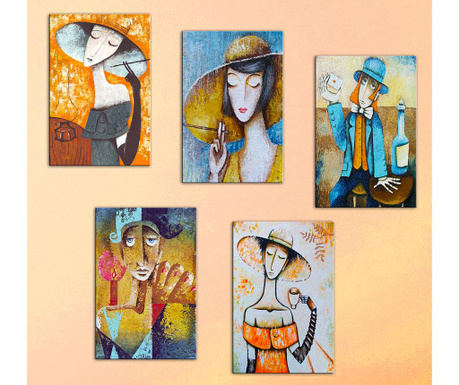 Комплект 5  картини Modern Women 20x30 см