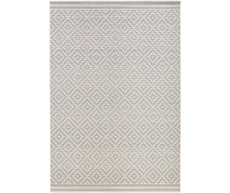 Covor de exterior Hanse Home, Meadow Raute Grey Cream, 80x150 cm