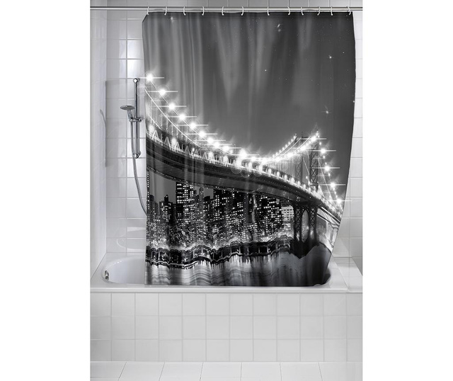 Завеса за баня с LED Bridge 180x200 см