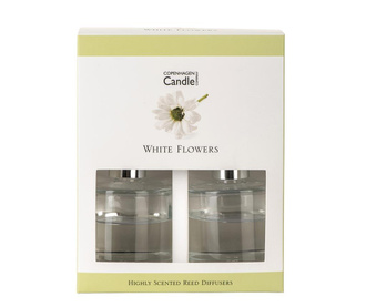 Set 2 difuzera s eteričnim uljima i štapići White Flowers 40 ml