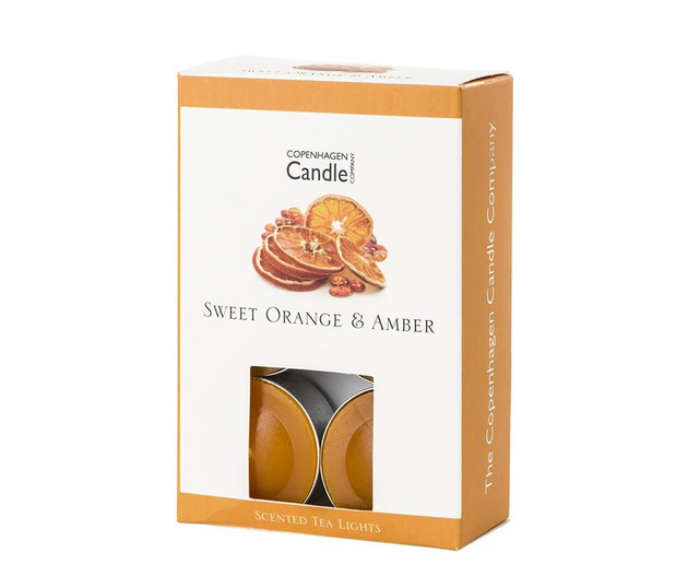 Комплект 12 ароматизирани свещи Sweet Orange and Amber