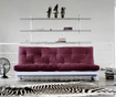 Sofa extensibila Fresh White & Bordeaux 140x200 cm