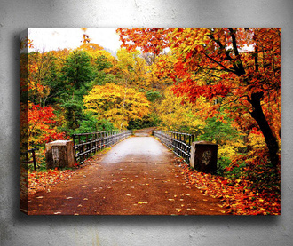 Autumn Bridge 3D Kép 50x70 cm