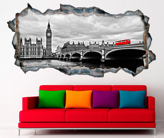 Nalepka 3D London in Black and White