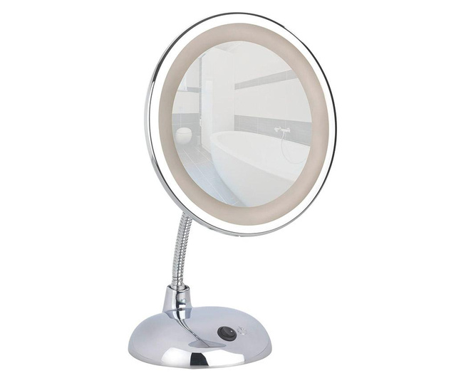 Oglinda cosmetica cu LED Wenko, Style, plastic, 12x18x28 cm