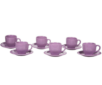 Tea Lilac 6 db  Csésze és 6 db kistányér