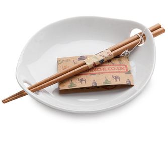 Σετ πιάτο για ρύζι  και 2 κινέζικα chopsticks Dine In