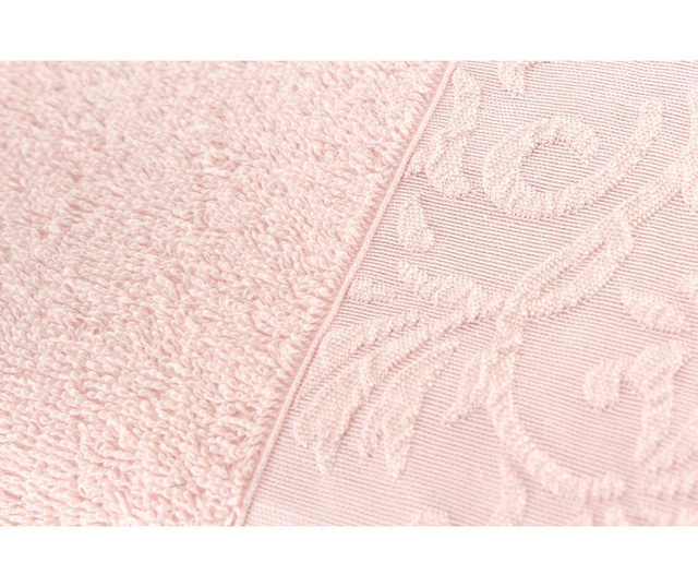 Set 2 prosoape de baie Soft Kiss, Floral Pink, bumbac, 50x90 cm, roz