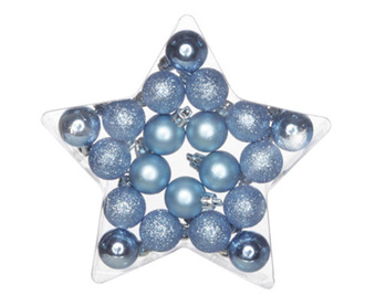 Set 20 globuri decorative Blue Star S