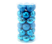 Set 30 dekorativnih krogel Gliter Turquoise