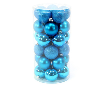Комплект 30 декоративни топки Gliter Turquoise