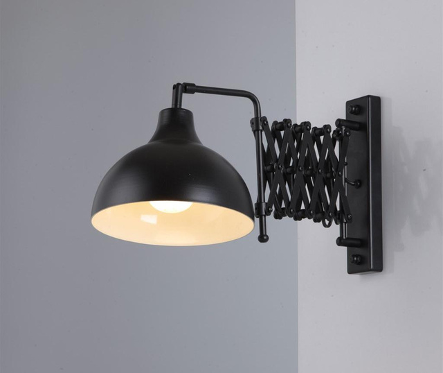Zidna svjetiljka s produžetkom u obliku pantografa Baha Black