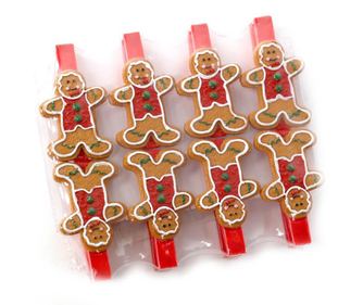 Set 8 ukrasnih kvačica Cookie Boy