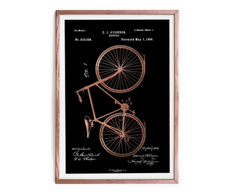 Tablou Really Nice Things, Bicycle, hartie imprimata cu cerneluri rezistente UV, 50x70 cm