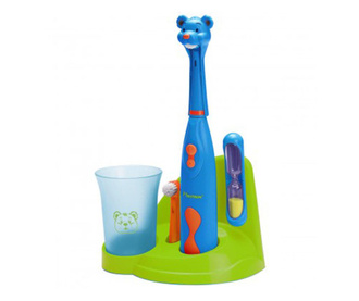 Комплект  електрическа четка за зъби и аксесоари за деца Clean Bear Blue