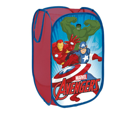 Cos pliabil pentru depozitare jucarii Avengers By Marvel, Avengers, poliester, 36x36x58 cm