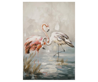Tablou Flamingos Fishing 60x90 cm