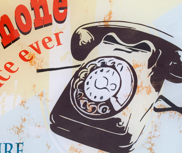 Stenska dekoracija Vintage Phone