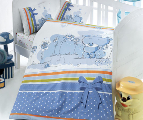 Posteljina za krevetić Ranforce Bear Blue 100x150